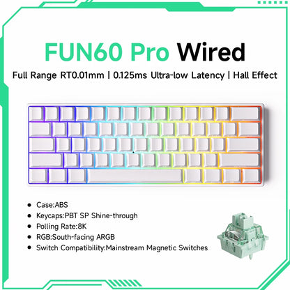 Akko MonsGeek FUN68 FUN60 PRO&MAX  HE Magnetic Keyboard 60% 65% Gaming Keyboards Rapid Trigger 8K Custom Keyboard Gamer Esports