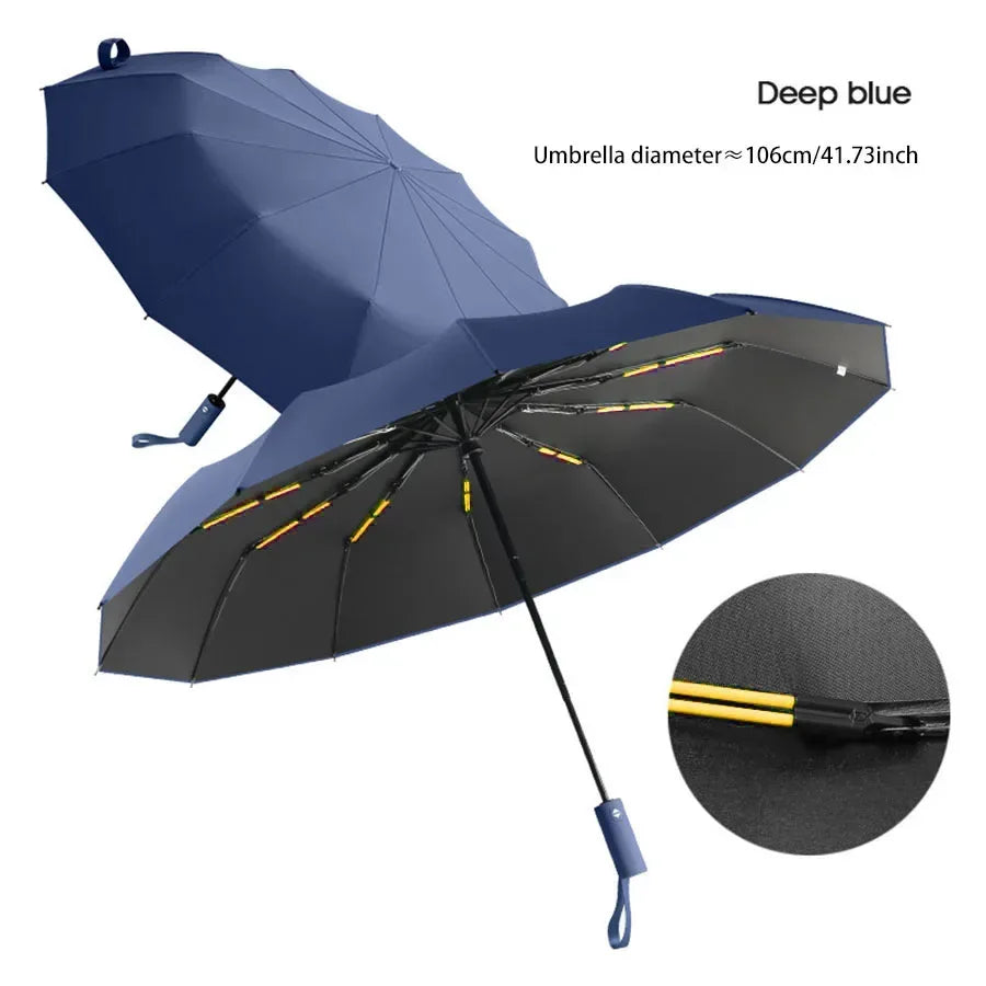 24-Bone Reinforced Windproof Umbrella – Men & Women - Urbizia