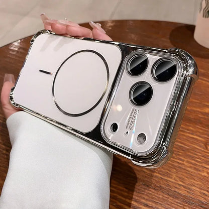 Aurora Plating Airbag MagSafe iPhone Shockproof Case