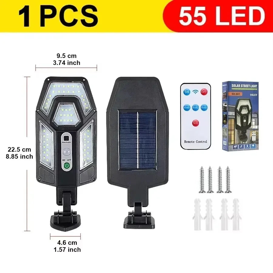 Newest Solar LED Light 300000LM Outdoor Solar Lamp Of Motion Sensor 4 Mode Waterproof IP65 Solar Garden Light Street Yard Lanter - Urbizia