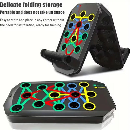 Portable Foldable Push Up Board Set with Handles Home Workout Fitness Tool for Chest Abdominal Arm Back Muscle Training