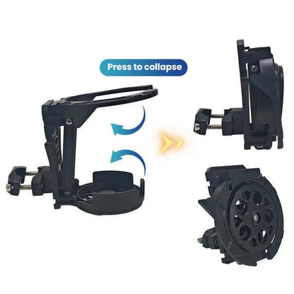 NEW Motorcycle Foldable Water Cup Bracket For Electric Bicycle Sport Cycling 360° Adjustable Handlebar Drink Holder Accessories