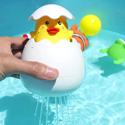 Baby Water Spray Bathing Toys – Duck, Penguin & Egg Set - Urbizia