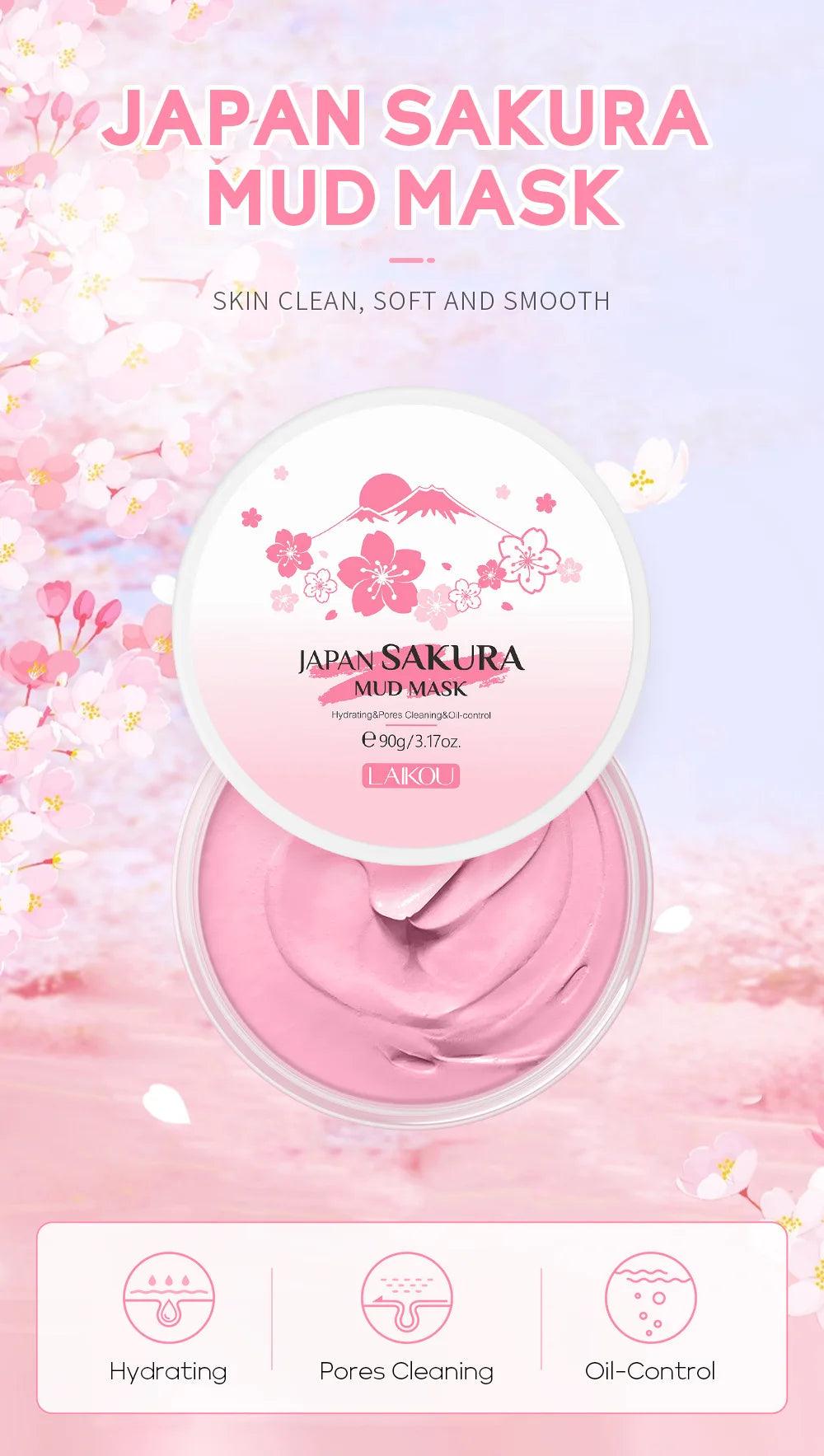 Sakura Clay Mask for Deep Cleansing & Oil Control