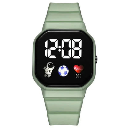 YIKAZE Kids Watches LED Digital Kids Watch Silicone Strap Cartoon Electronic Wristwatch Sports Clock for Boys and Girls Gifts