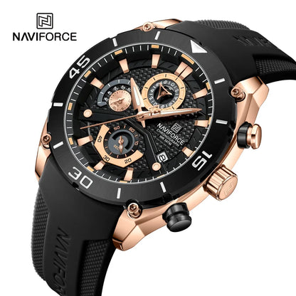 NAVIFORCE Sport Watch for Men Waterproof Quartz Wristwatch Chronograph Military Clock With Luminous Reloj Hombre Male Gift 2024
