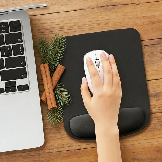 Ergonomic Mouse Pad with Wrist Support – Black
