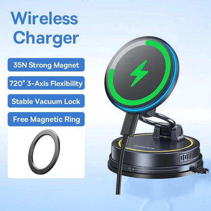 Baseus Magnetic Car Phone Holder Vacuum Suction Cup Stand 360° Rotation Мagnet Holder For iPhone Gym/Driving Vacuum Phone Stand