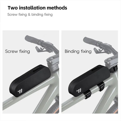 WEST BIKING Bike Top Tube Bag TPU Cycling Front Bag With Screws or Straps Waterproof MTB Road Bike Storage Bag Accessories