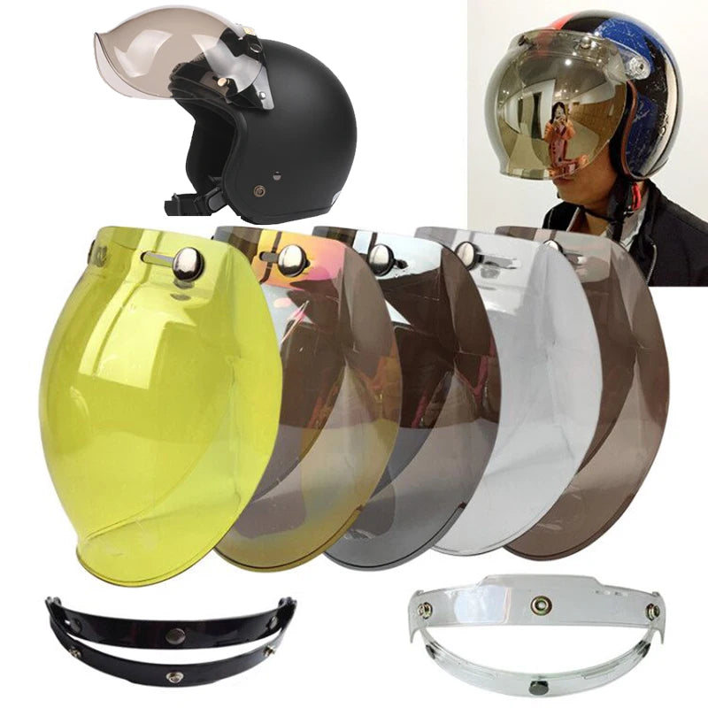 ORZ Retro Motorcycle Bubble Visor Glasses