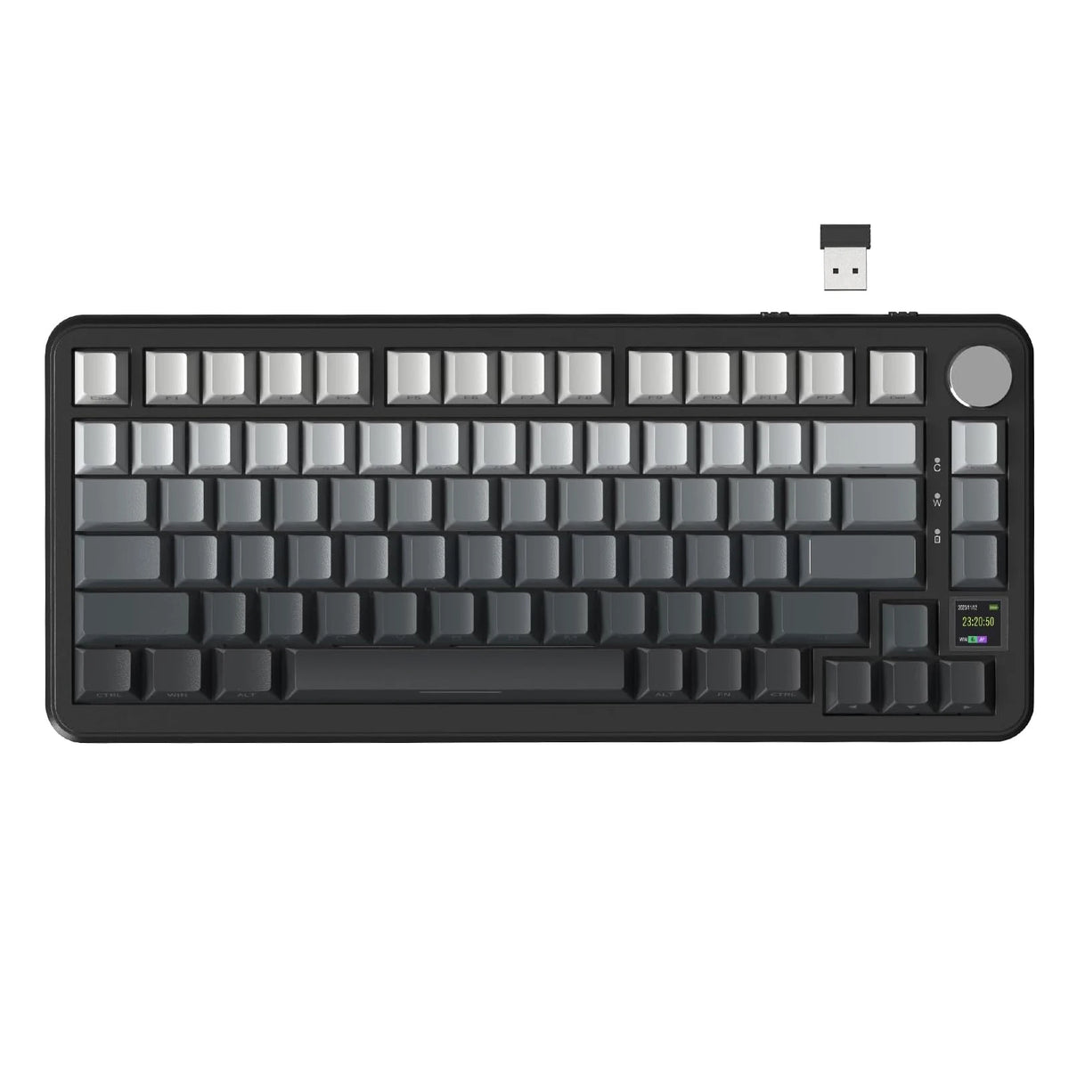 ATTACK SHARK X85Pro 75% Mechanical Keyboard with Screen & Knob Hot Swappable Wireless 2.4GHz/Bluetooth/Wired RGB Gasket Mount QM