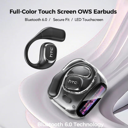 HD Screen Wireless Earphones Bluetooth Music Earbuds HTC NE11 150 Languages 30 Hour Battery Life Clear Audio Comfortable Wearing