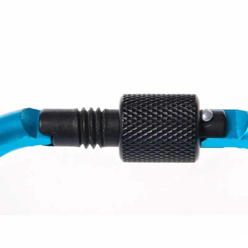 Aluminum Screw Gate Carabiner Clips Set for Outdoor Gear - Urbizia