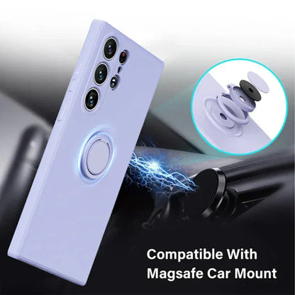 Silicone Ring Holder Kickstand Case for Samsung Galaxy