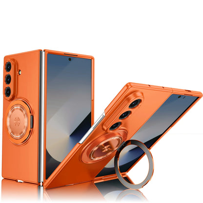 Luxury Military Armor Solid Color Magnetic 360 Bracket Phone Case For Samsung Z Fold 8 7 6 5 4 3 ZFold8Ultra for Magsafe Cover