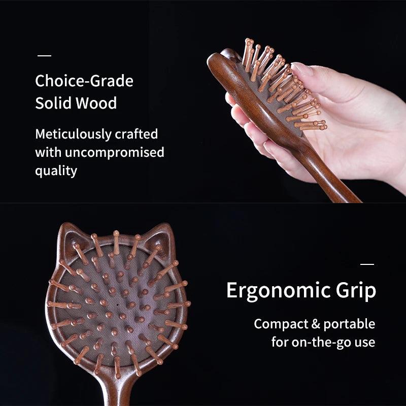Wooden Scalp Massage Comb for Relaxation & Care