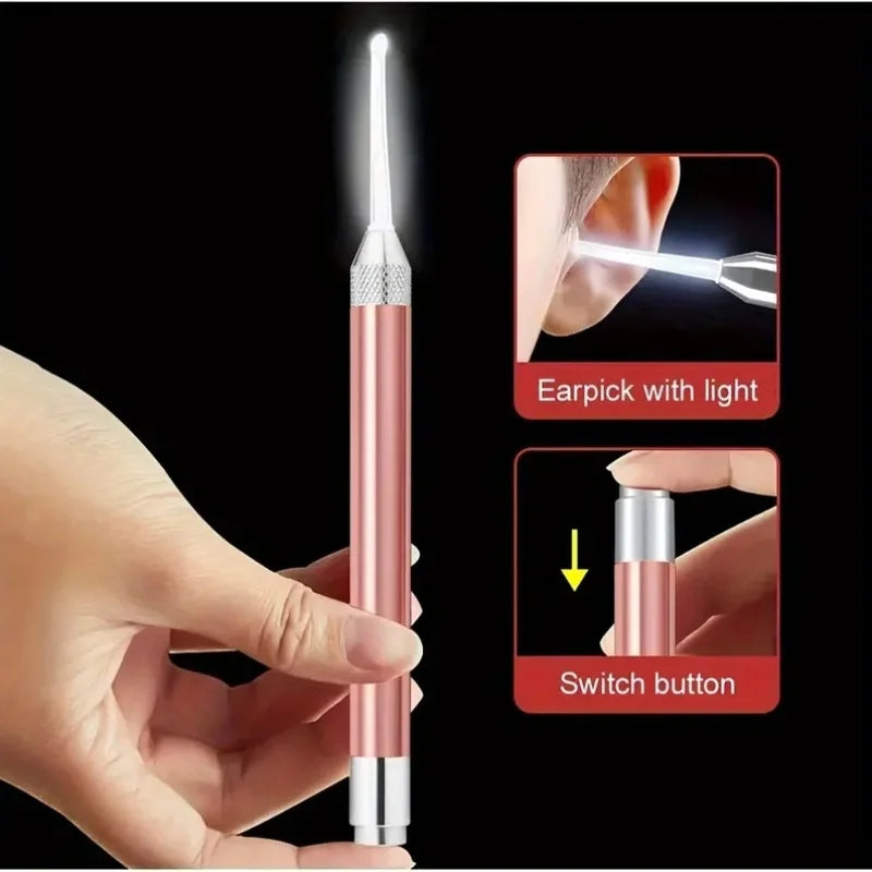 Luminous Stainless Steel Ear Scoop with LED Light