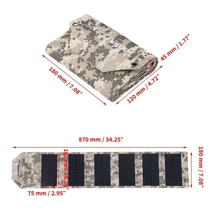 60W 80W 100W Foldable Solar Panel 5V USB Portable Folding Bag Battery Charger for Phone Outdoor Camping Waterproof Power Bank - Urbizia