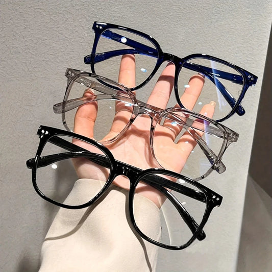 Hiking Camping 1/2/3pcs Anti-blue Light Glasses for Women Simple Regular Eyeglass Frame Finished Retro Flat Light Frame