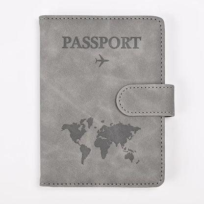 10 Colors Men Women PU Leather Travel Mad Passport Cover Holder Case Ticket Wallet with Credit Card Holder Protector Cover
