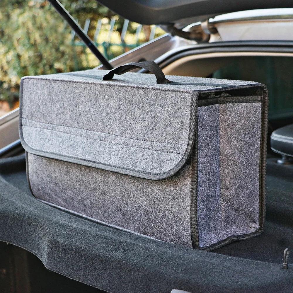 Large Anti Slip Compartment Boot Storage Organizer Tool Car Storage Bag Car Trunk Organizer Soft Felt Storage Box Accessories - Urbizia