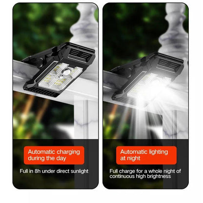 1-4PCs Solar Clamp on Sensor Motion Lights Outdoor Waterproof Work Light 3 Lighting Mode Camping Lamp Fence Wall Garage Led Lamp