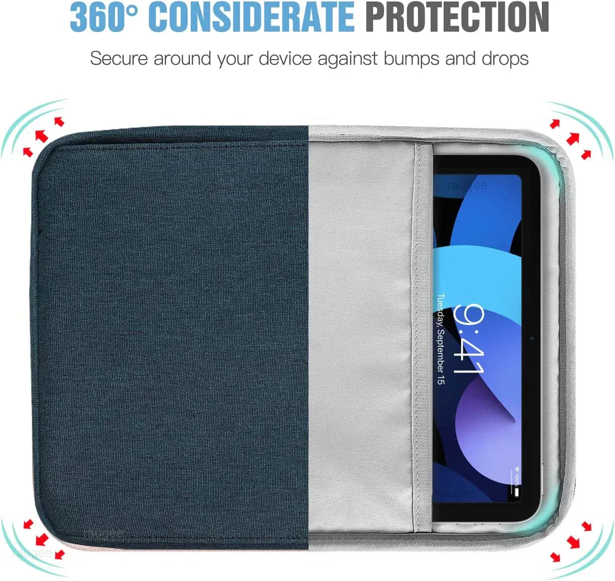 Waterproof Tablet Sleeve Bag for iPad 9–13 Inch
