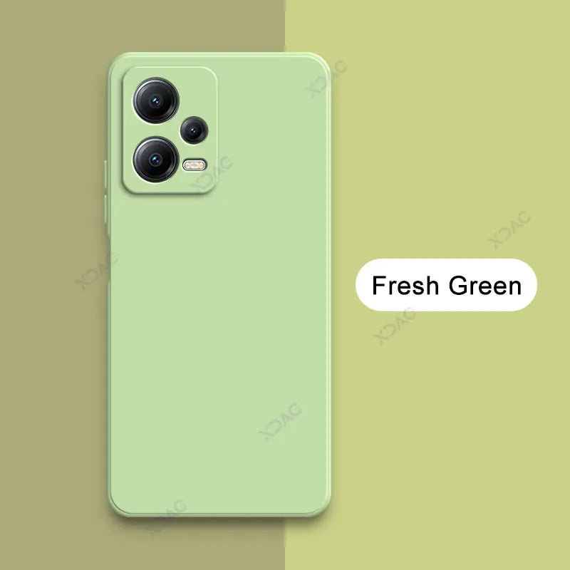 Luxury Double Liner Phone Case for Xiaomi POCO X5 Pro 5G Square Liquid Silicone Back Cover POCOX5 X5Pro 360 Soft Shockproof Bags