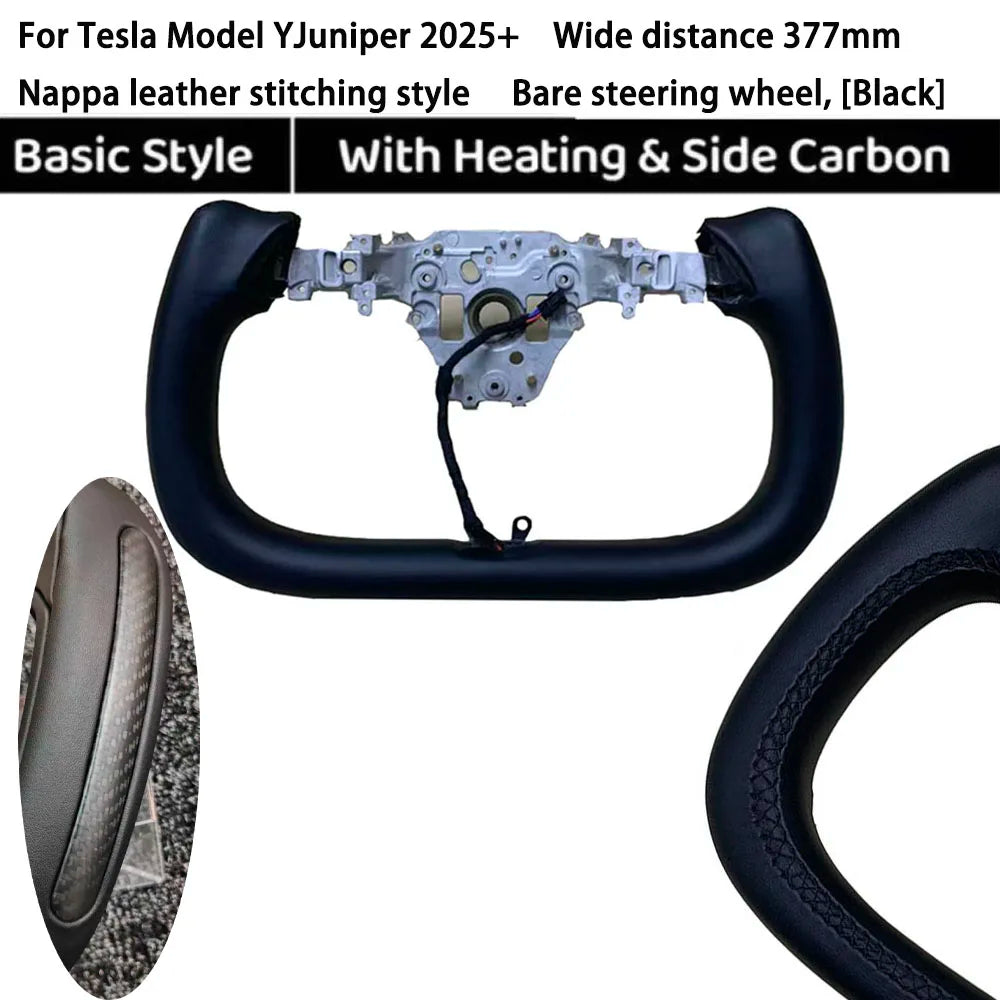 Yoke Handle For Tesla New Model Y Juniper Model YL Heating Yoke Steering Wheel Personalized Racing Leather Customized Accessorie