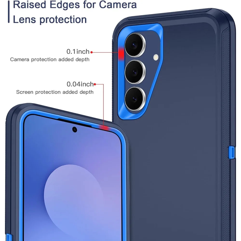 Heavy Duty 3-Layer Armor Protection Phone Case For Samsung Galaxy S26 S25 S24 S23 S22 Ultra Plus Matte Impact Resistant Cover