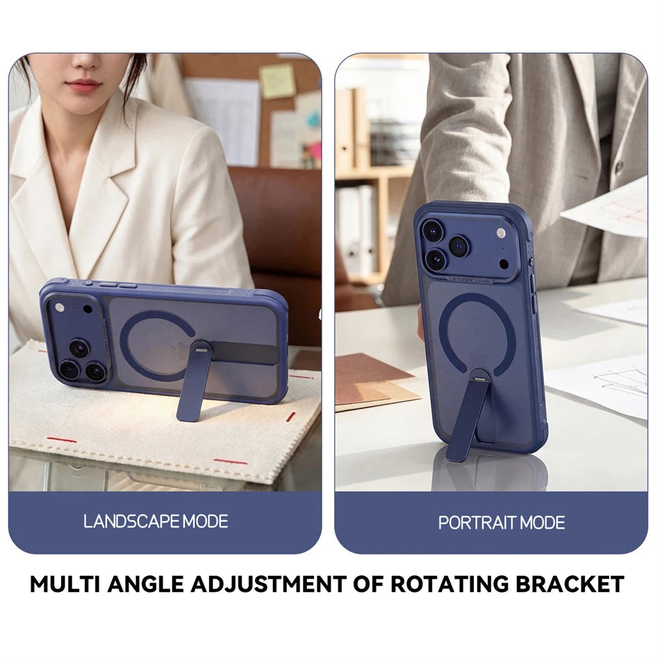 Candy Color Translucent Matte For Magsafe Cover For IPhone 17 16 15 14 13 18 Pro Max Magnetic Charging Bracket Shockproof Cover
