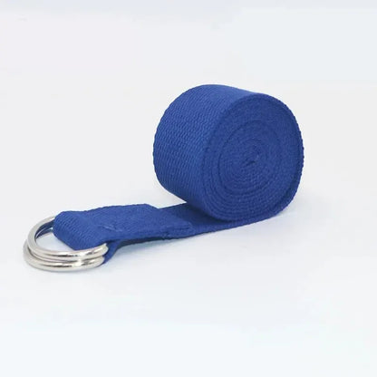 1Pc Yoga Strap For Yoga Pilates Ballet Dance With Adjustable D-Ring Buckle Cotton Yoga Belt For Fitness Daily Stretching - Urbizia