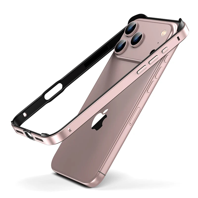 Hybrid Silicone Frame Aluminum Metal Phone Case For iPhone 18 17 16 15 14 Plus 13 12 Pro Max Better Heat Alloy Slim Bumper