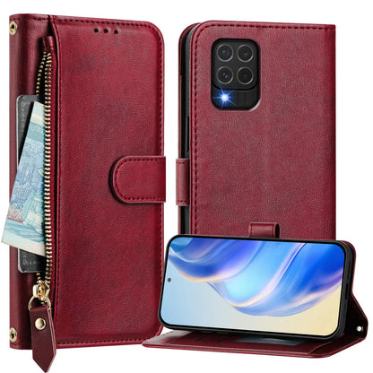 Zipper Leather Phone Wallet Case Book For Samsung Galaxy M62 M56 M55 M54 M53 M52 M36 M35 M34 M33 M32 M15 M12 F16 F06 Flip Cover