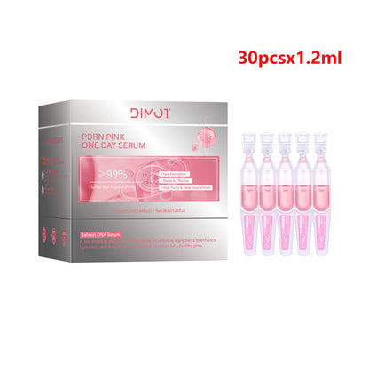 30pcs/Box PDRN Pink One Day Serum Deep Moisturizing,Repairs,Brightens,Reduces Sagging Skin Care Essence Multi-effect Benefits