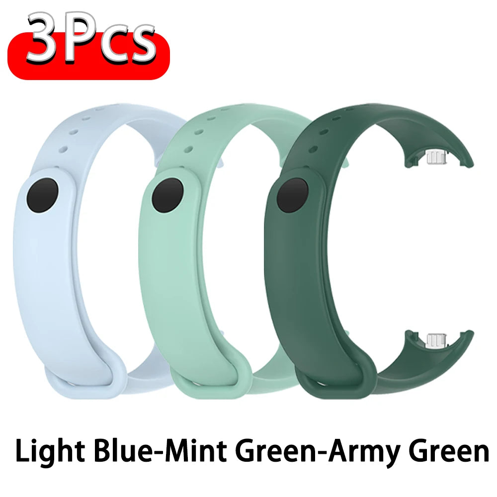 Silicone Strap for Xiaomi Mi Band 10 9 8 Strap NFC Sport Bracelet Wristband pulseira correa Xiaomi Smart Band 10 9 8 Accessories
