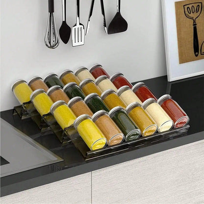 Adjustable Acrylic Spice Drawer Organizer Rack