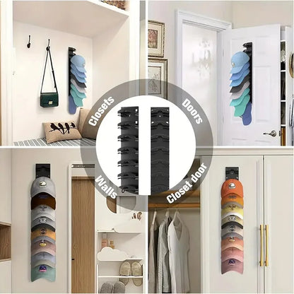 1Pcs Closet Hat Rack Baseball Cap Organizer Plastic Space Saving for Door Storage Holder Caps Hats Home Closet Entryway