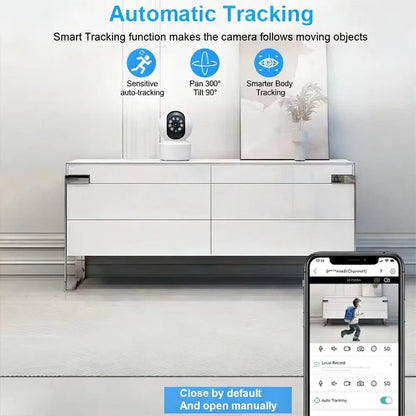 Pet Dog Camera with Phone App, 5G/2.4GHz WiFi Indoor Security Baby Camera, 360° Pan & Tilt, 2-Way Audio, Night Vision 2026New