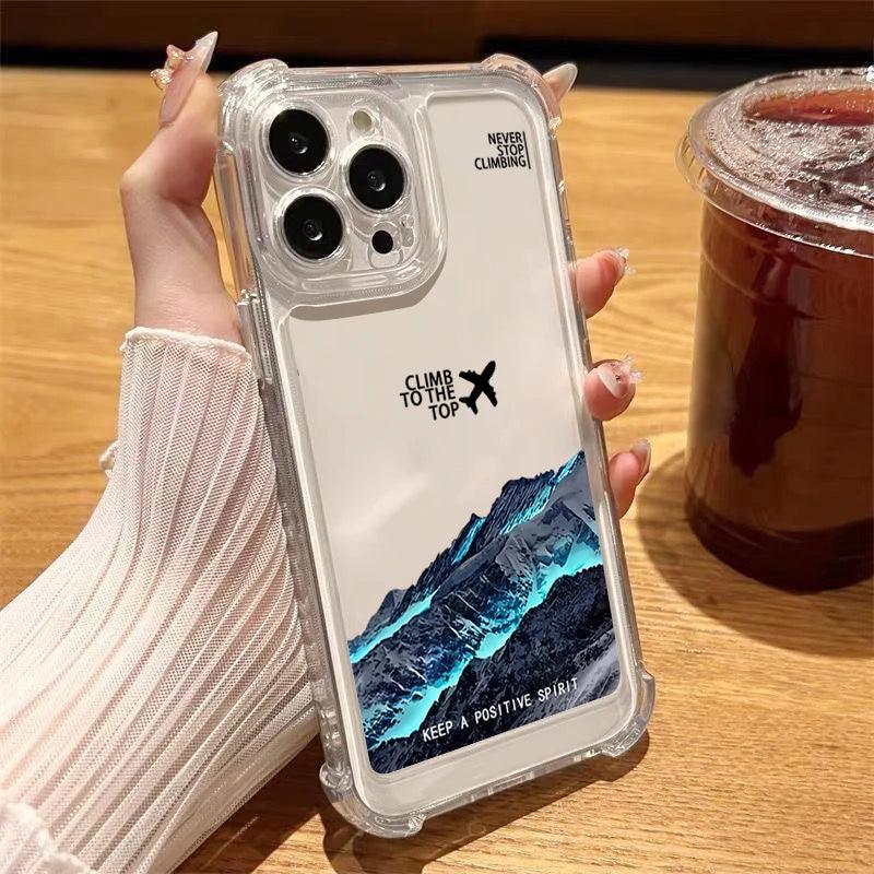 Transparent Travel Map TPU Case for iPhone Series