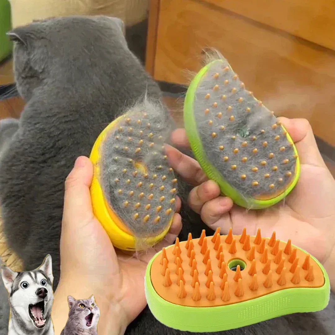 Cat Dog Steamy Brush Steam Brush Electric Sprayer for Massage Pet Grooming tool Shedding 3 in 1 Electric Sprays Massage Combs - Urbizia