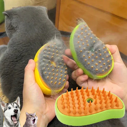 Cat Dog Steamy Brush Steam Brush Electric Sprayer for Massage Pet Grooming tool Shedding 3 in 1 Electric Sprays Massage Combs - Urbizia
