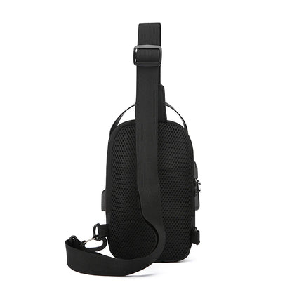 Men Anti Theft Chest Bag Shoulder USB Charging Crossbody Package School Short Trip Messengers Gym Men's Sling Sports Pack