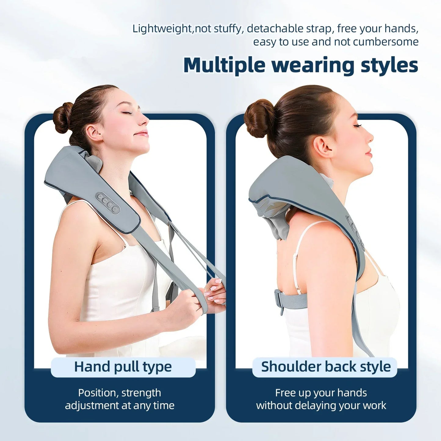Foreverlily 26W Neck And Shoulder Massager Wireless Shoulder And Back Kneading Massage Shawl Trapezius Neck Cervical masajeador