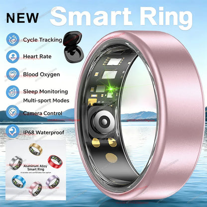 R10 Smart Ring with Charging Case Multi-color Ring Men Women Health Sleep Heart Rate Monitoring IP68 Waterproof Multi-sport Mode