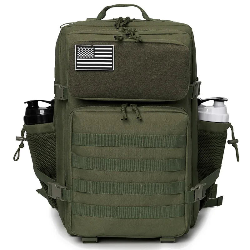 45L Tactical Backpack survival Bag Hunting MOLLE Backpack GYM For Men EDC Outdoor Hiking Rucksack Witch Bottle Holder