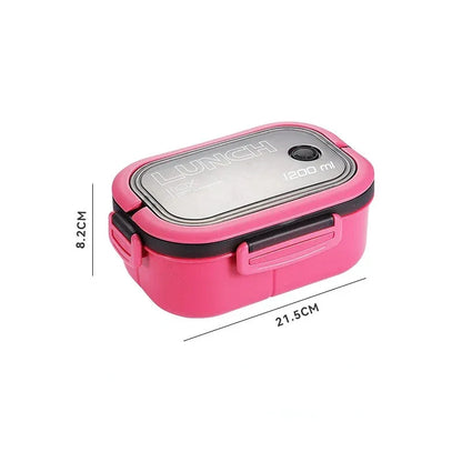 1200ML 2-Layer Leakproof Bento Lunch Box with Cutlery