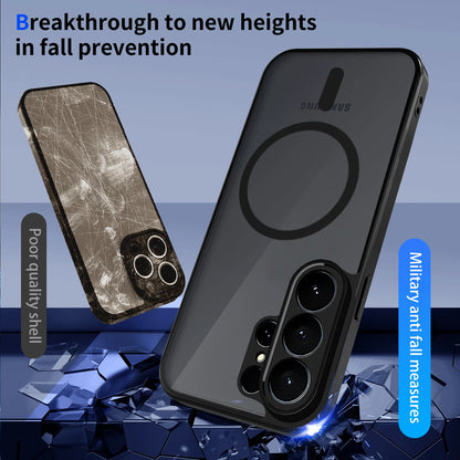 Luxury Magnetic Matte Phone Case For Samsung Galaxy S26 Ultra Case S26+ S26ultra S26Plus Full Lens Protect Wireless Charge Cover