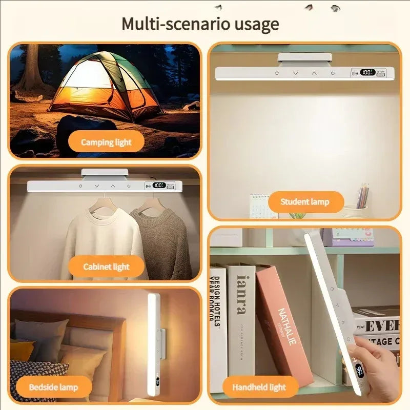 Touch Table Lamp Magnetic Desk Lamp Bulit-in Rechargeable Battery for Reading Cabinet Mirror Bedside Rechargeable Night Lights - Urbizia