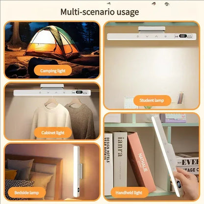 Touch Table Lamp Magnetic Desk Lamp Bulit-in Rechargeable Battery for Reading Cabinet Mirror Bedside Rechargeable Night Lights - Urbizia